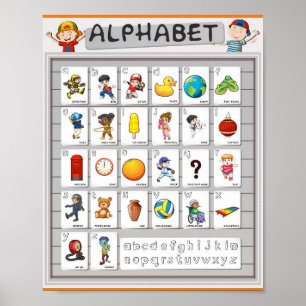 MEKIMI - Plakatdesign für englische Alphabete Poster
