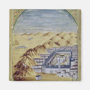 Mekka umgeben durch die Berge von Arafa Magnet
