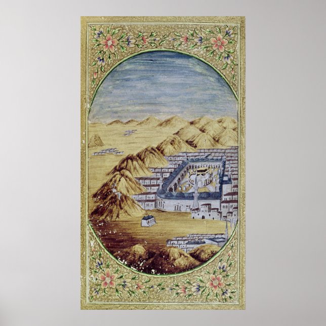 Mekka umgeben von den Bergen von Arafa Poster (Vorne)