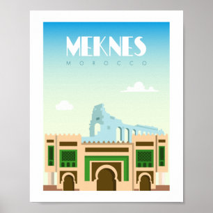 Meknes Stadt Marokko Poster