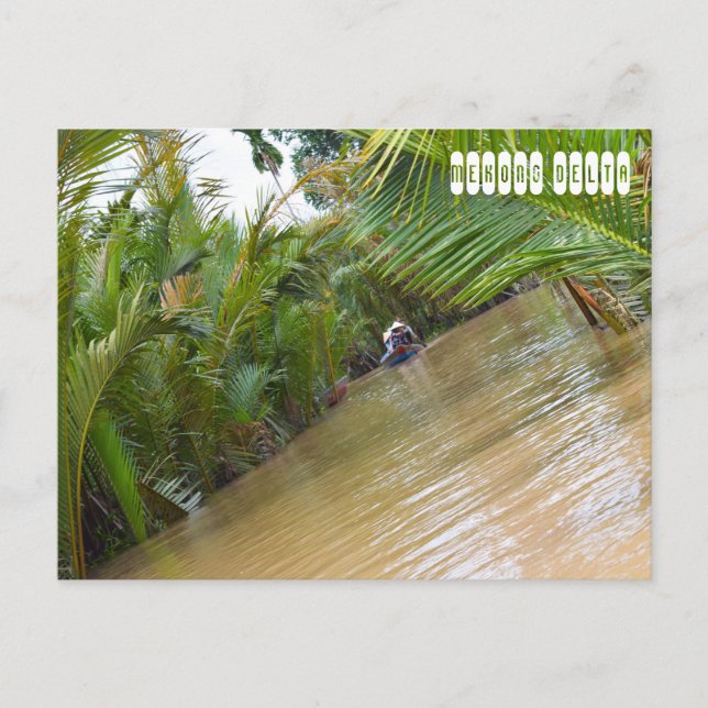 Mekong-Delta-Fluss in Vietnam Postkarte (Vorderseite)