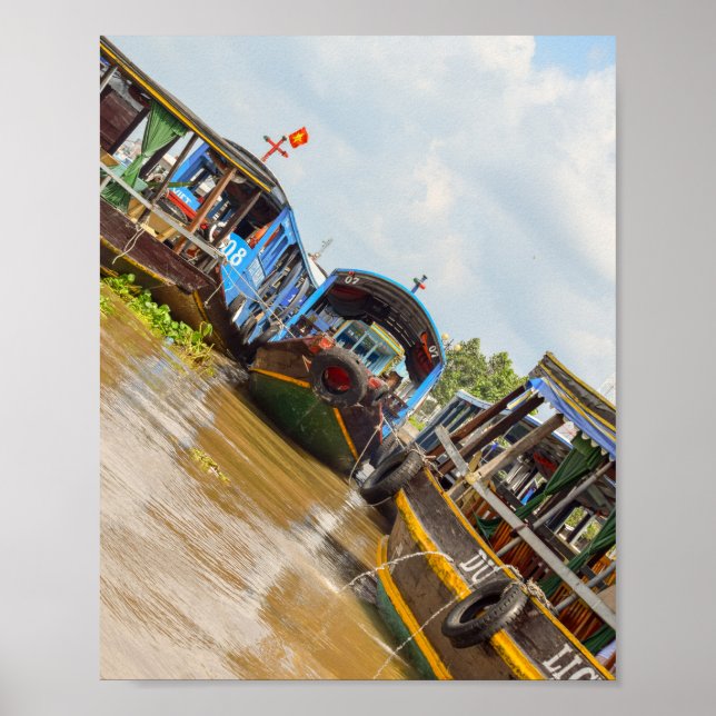 Mekong-Fluss in Vietnam Poster (Vorne)