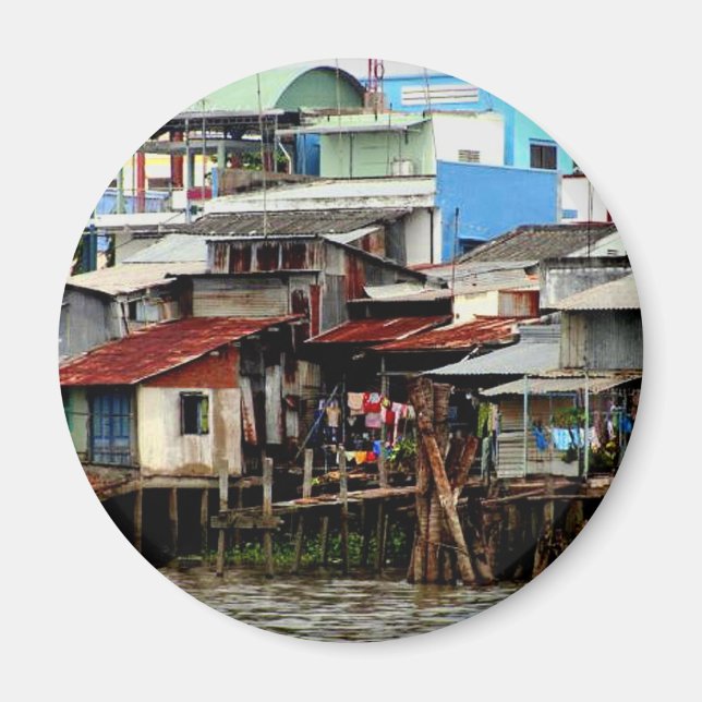 Mekong River Houses Magnet (Vorne)