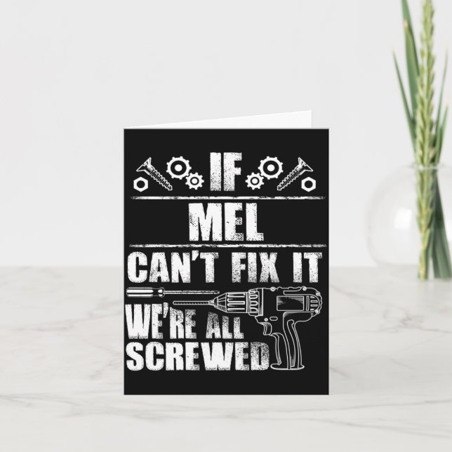 Mel Geschenk Name Fix Lustiger Geburtstag Personal Karte (Vorderseite)