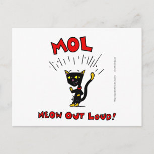 Mel "MOL: MEOW OUT LOUD" Postkarte