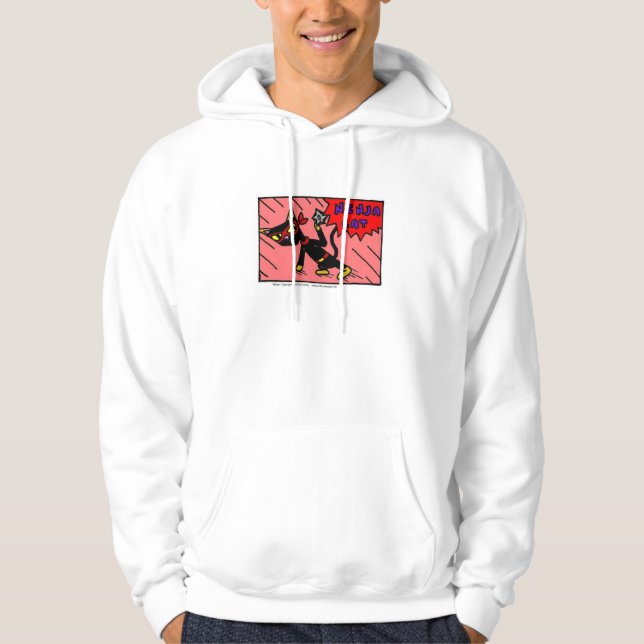 Mel NINJA CAT Mens Hooded Sweatshirt (Vorderseite)