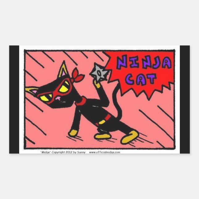 Mel NINJA CAT Stickers - Set von 20 Jahren (Vorderseite)