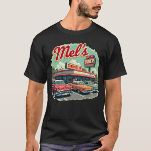 Mel’s Diner 1950er Retro Car T - Shirt für Männer