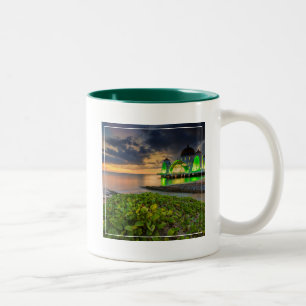 Melaka während Sonnenuntergangs Masjid Selat Zweifarbige Tasse