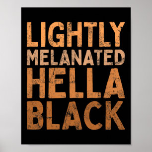 Melanated Hella Black History Melanin African Prid Poster