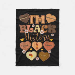 Melanated Motivierte Educated Black History Month Fleecedecke