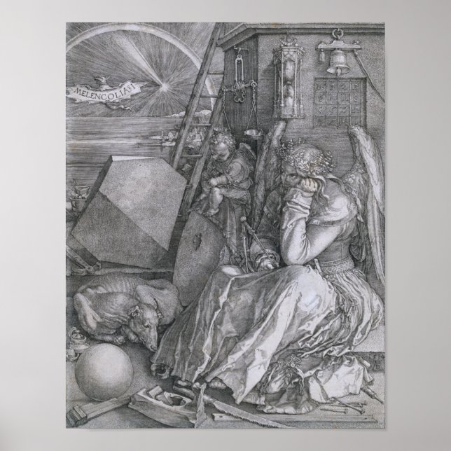 Melancholia, Albrecht Durer Poster (Vorne)