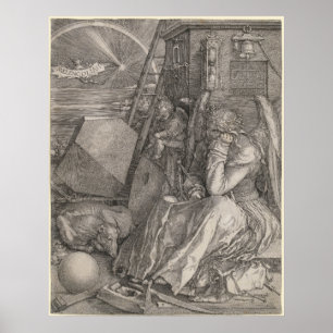 Melancholia I, gravierend durch Albrecht Durer Poster
