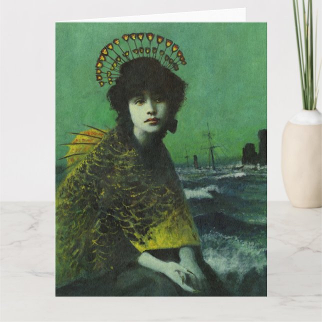 Melancholic Siren Greetings Card Karte (Vorderseite)