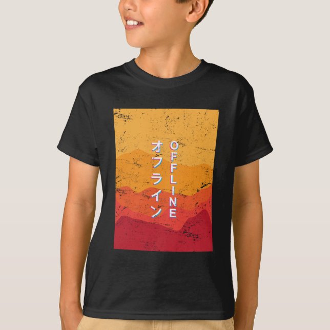 Melancholic Vaporwave Geschenk off-line T-Shirt (Vorderseite)