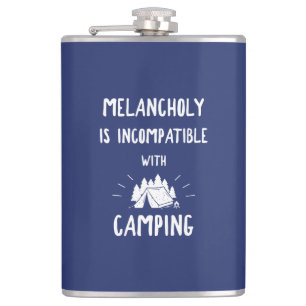 Melancholie ist mit Camping nicht kompatibel Flachmann