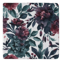 Melancholische Aquarell-Botanik-Blüten Floral