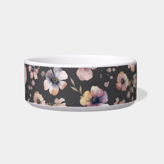 Melancholische Boho-Aquarell-Rosa-Wildblumen-Muste Napf