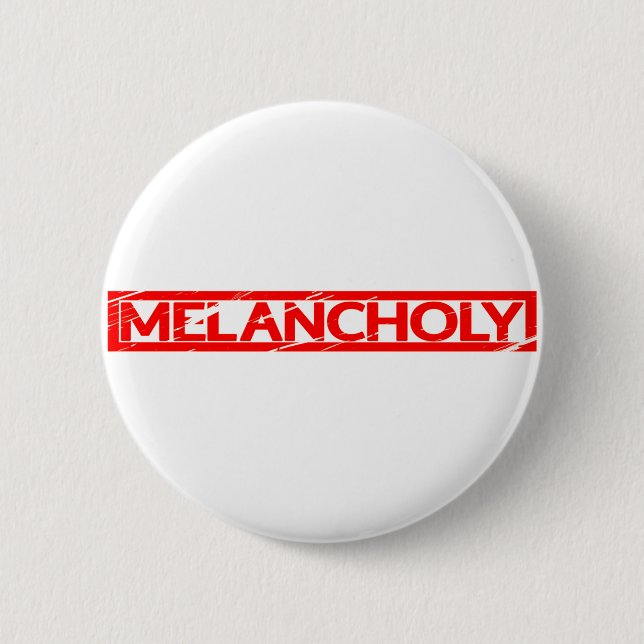 Melancholische Briefmarke Button (Vorderseite)