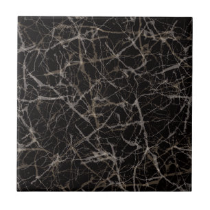 Melancholische dunkle elegante schwarze Marmorstei Fliese