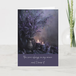 Melancholische, elegante Muttertags-Lavendel-Dunke Karte