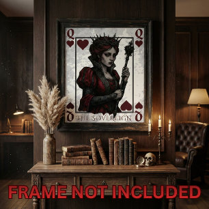 Melancholische Herzkönigin Gothic Dark Fantasy Poster