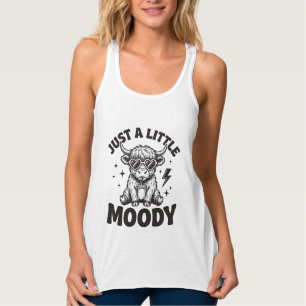 Melancholische Hochlandkuh Vintage Gravur Shirt De