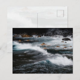 Melancholische Meereswellen, Kunstfoto Postkarte