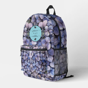 Melancholische schwarze Blumenklassiker-Paarnamen- Bedruckter Rucksack
