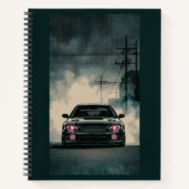 Melancholischer JDM GC8 Klassischer Sportwagen Rau Notizbuch