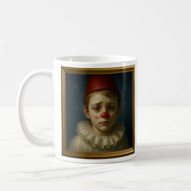 Melancholischer Pierrot Kaffeetasse (Links)