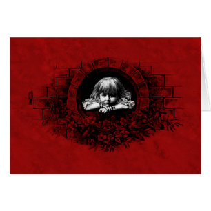 Melancholisches Baby-gotische Kunst-Karte