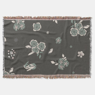 Melancholisches Vintage-Blumen-Botanik-Muster in s Decke