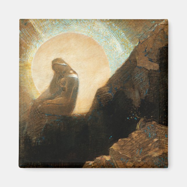 Melancholy 1876 von Odilon Redon Magnet (Vorne)