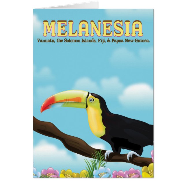 Melanesia Toucan Reiseplakat (Vorne)
