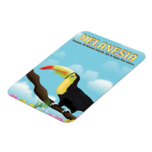 Melanesia Toucan Reiseplakat Magnet