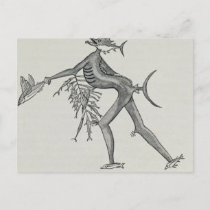 Melanesische Seegottheit aus der Geschichte Postkarte