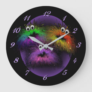Mélange Critique Arc-En-Ciel Fuzzy Horloge murale