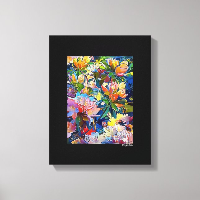 Mélange d'art numérique en toile noir enveloppé (Recto)