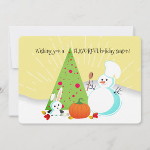 Mélange de vacances cuisinier snowman carte de Noë