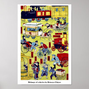 Melange der Fahrzeuge von Heinoya Ukiyoe Poster