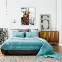 Mélange d'oeuvres murales en toile de média