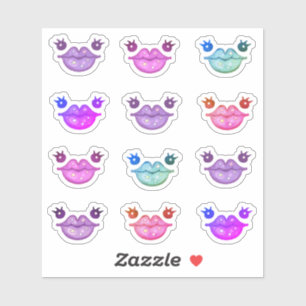 Mélange Lip Face autocollant pack