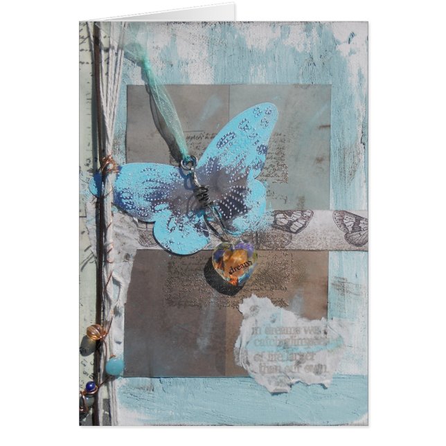 Mélange Média Papillon Typographie Art (Devant)