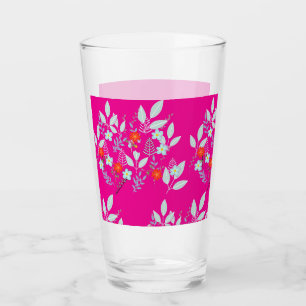 Mélangeur en verre Shaker Fleur de flore rouge ros