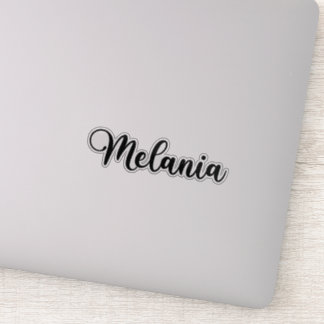 Melania Name - Handgeschriebene Kalligrafie Aufkleber
