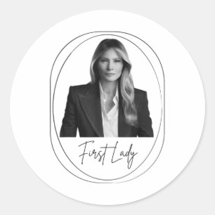 Melania Trump - Foto zur Einweihung der First Lady Runder Aufkleber
