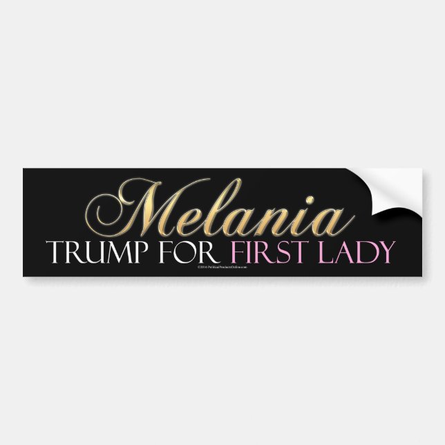 Melania Trump für First Lady-Autoaufkleber Autoaufkleber (Vorne)