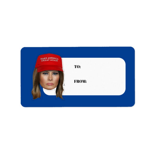Melania Trump MAGA Weihnachten Adressaufkleber (Vorne)