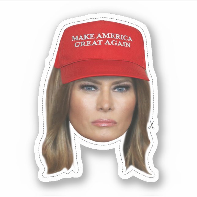 Melania Trump MAGA Weihnachten Aufkleber (Vorderseite)
